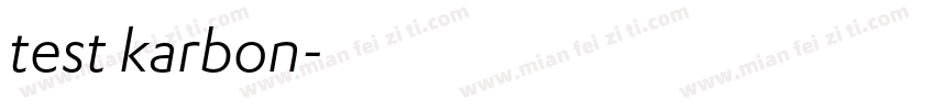 test karbon字体转换